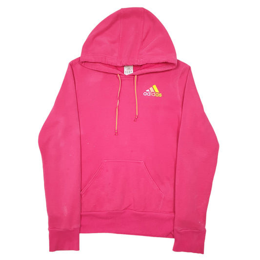 Womens Pink Adidas Hoodie Jumper