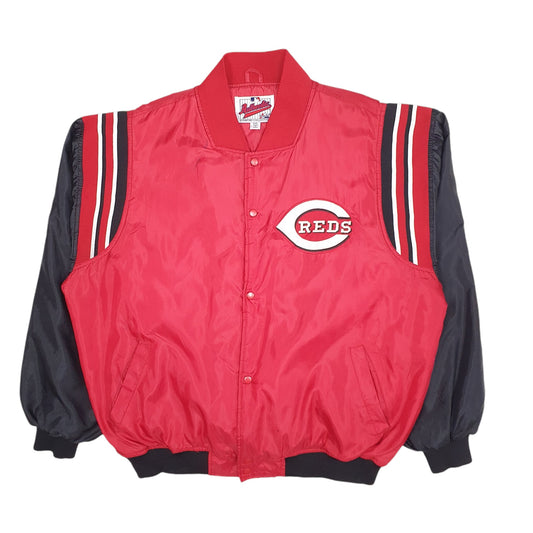 Mens Red Majestic Vintage 1990s MLB Diamond Collection Cincinatti Reds Coat
