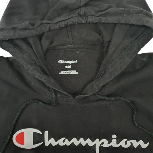 Mens Black Champion Hoodie Jumper