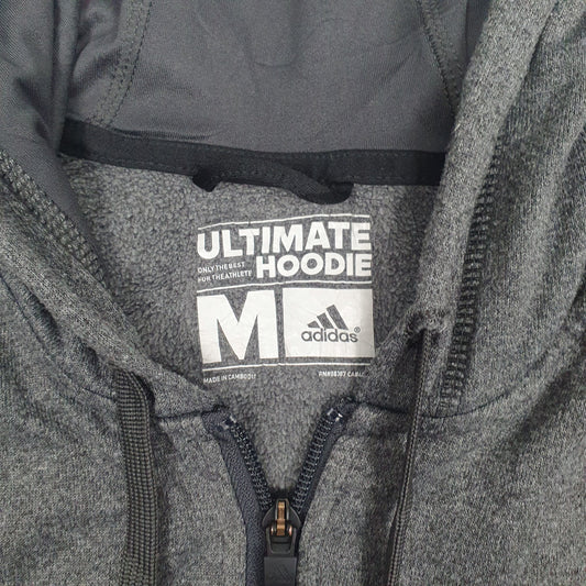 Mens Grey Adidas Climawarm Full Zi Jumper