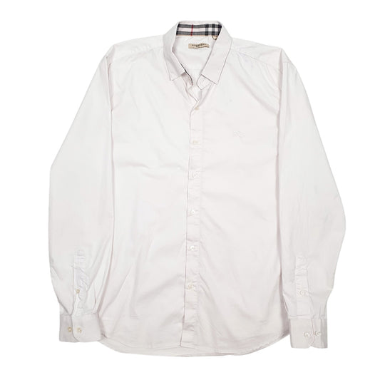 Womens White Burberry Long Sleeve Shirt