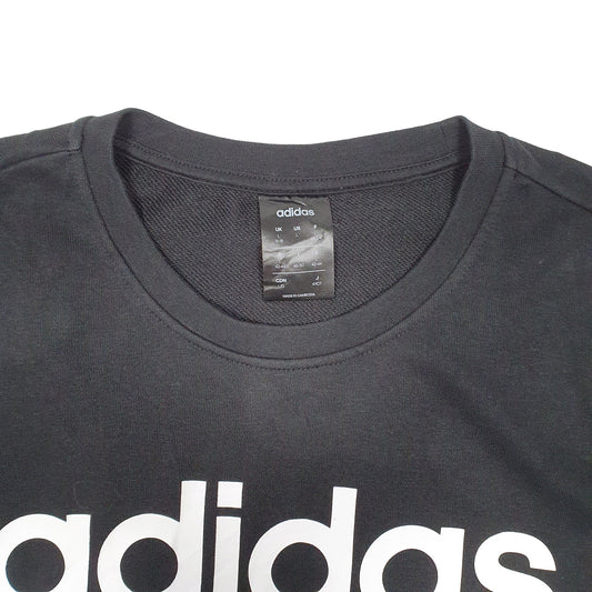 Womens Black Adidas Crewneck Jumper