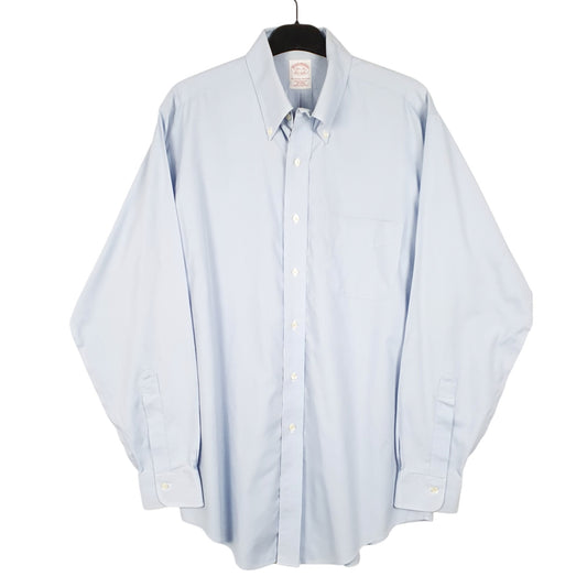 Mens Blue Brooks Brothers Houndstooth Long Sleeve Shirt