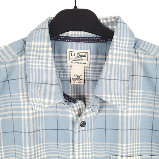 Mens Blue L.L.Bean Long Sleeve Shirt