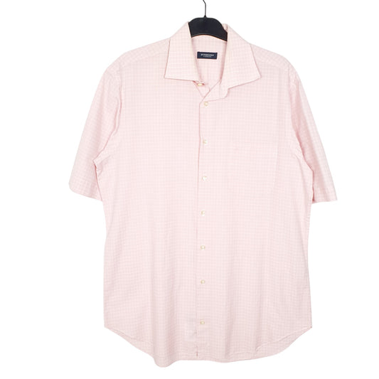 Mens Pink Burberry London Short Sleeve Shirt
