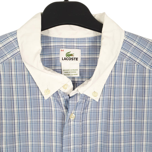 Mens Blue Lacoste Long Sleeve Shirt