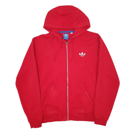 Mens Red Adidas Full Zip Jumper