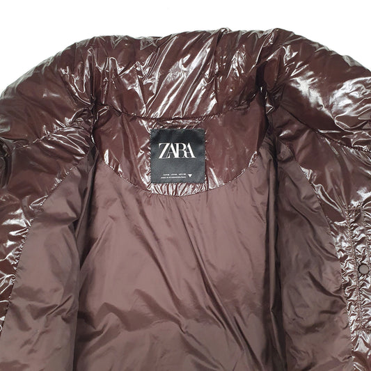 Womens Brown Zara Crop Top Coat