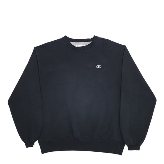 Mens Black Champion Crewneck Jumper