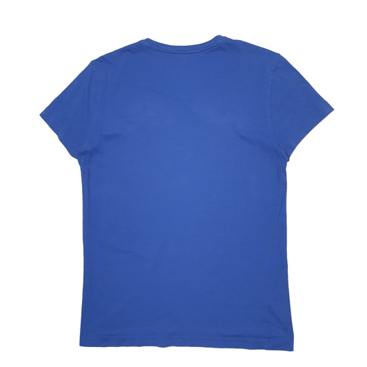 Mens Blue Lacoste Short Sleeve T Shirt