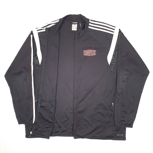 Mens Black Adidas Soccer Full Zip Coat