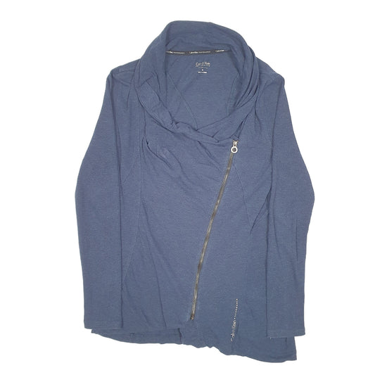 Womens Navy Calvin Klein Performance Zip Through Shawl Jumper