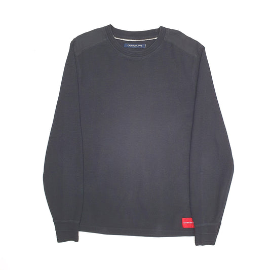 Mens Black Calvin Klein Crewneck Jumper