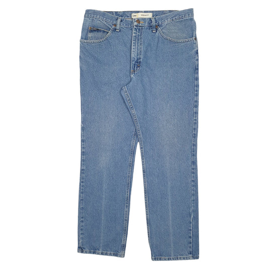 Mens Blue Lee Regular JeansW36 L30