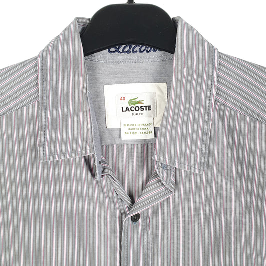 Mens Grey Lacoste Long Sleeve Shirt