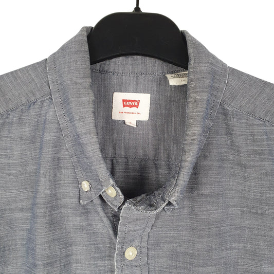 Mens Blue Levis Short Sleeve Shirt