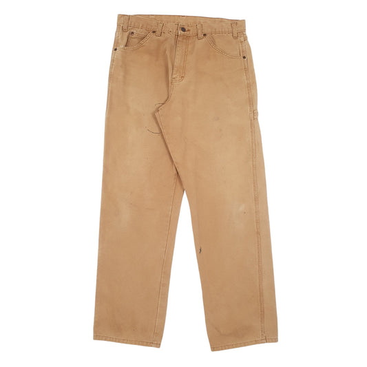 Mens Beige Dickies Workwear Carpenter JeansW33 L32