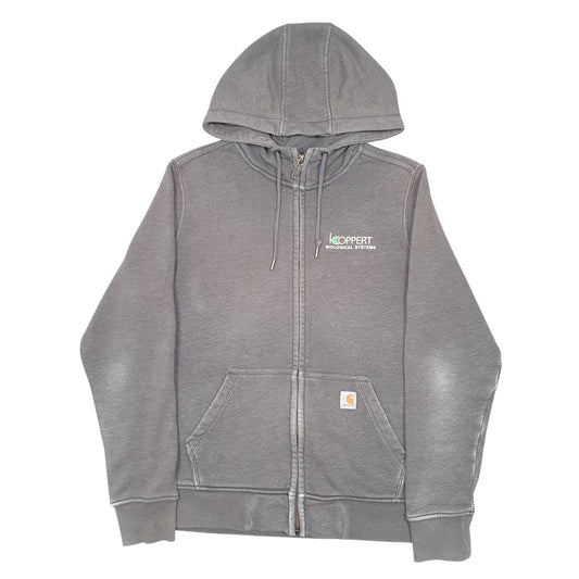 Womens Grey Carhartt Hoodie Workwear Koppert Biological Systems USA Full Zip Jumper