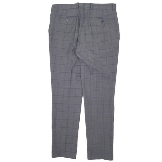 Mens Grey Moss Bros Formal Trousers