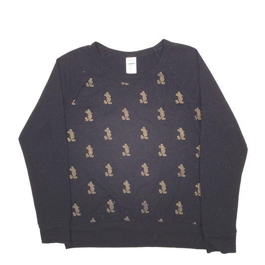 Womens Black Disney Disney Mickey Mouse Long Sleeve T Shirt