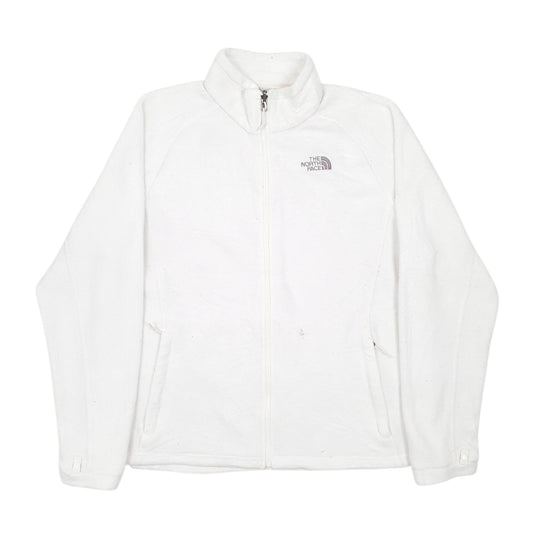 Womens White The North Face Full Zip Jumper