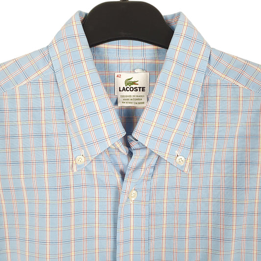 Mens Blue Lacoste Long Sleeve Shirt