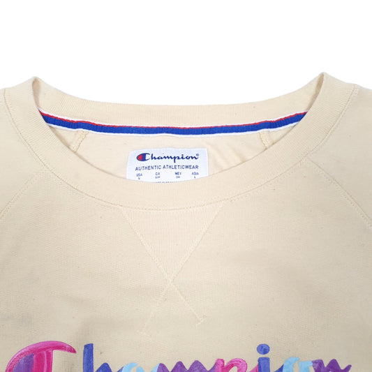 Womens Yellow Champion Crewneck Jumper