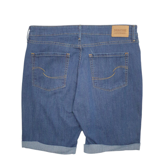 Womens Blue Levis Stretch Fit Denim Shorts