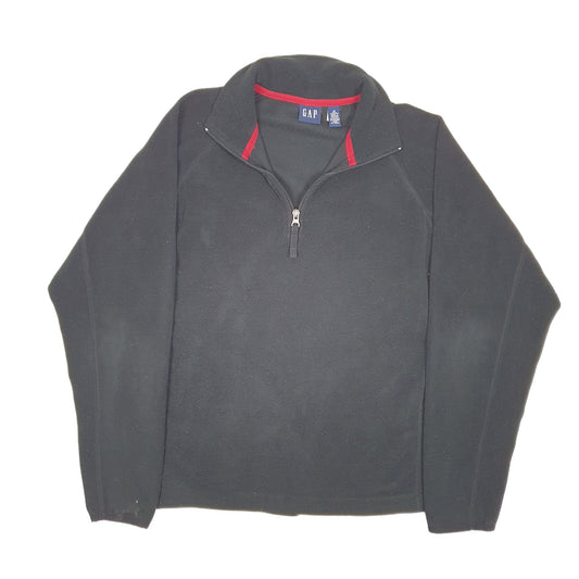 Mens Black GAP Quarter Zip Jumper
