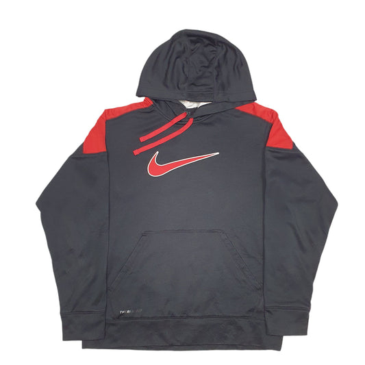 Mens Black Nike Active Therma Fit Running Workout Hoodie Jumper