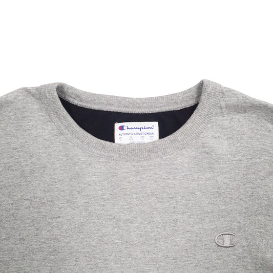 Mens Grey Champion Crewneck Jumper