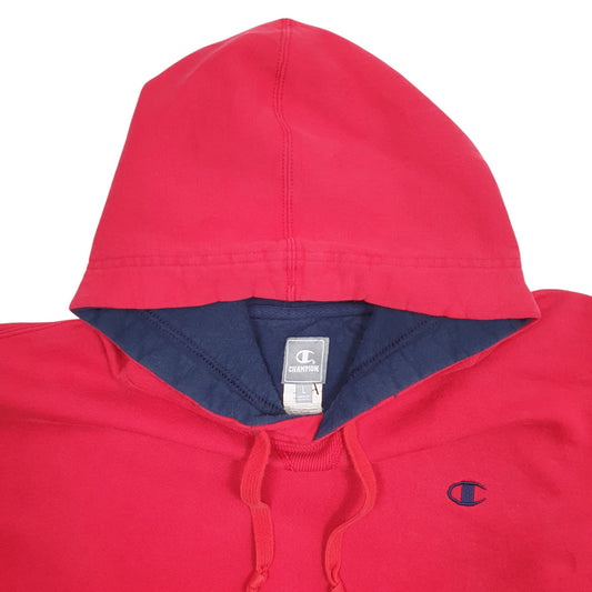Mens Red Champion Hoodie Jumper