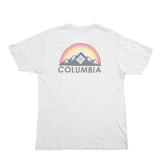 Mens Grey Columbia Sportswear Mountains Short Sleeve T Shirt