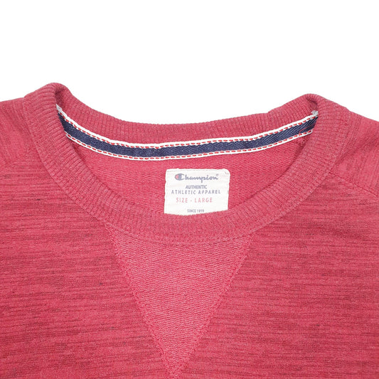Womens Red Champion Crewneck Jumper