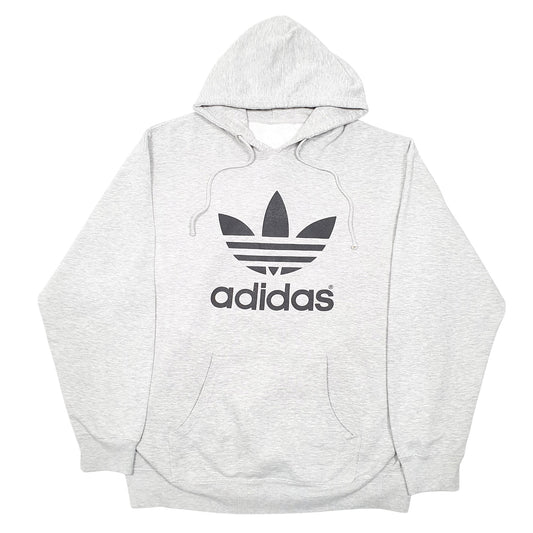 Mens Grey Adidas Hoodie Jumper
