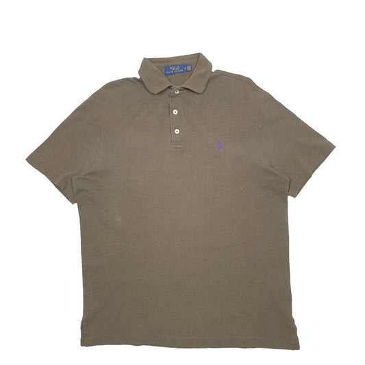 Mens Khaki Polo Ralph Lauren Short Sleeve Polo Shirt