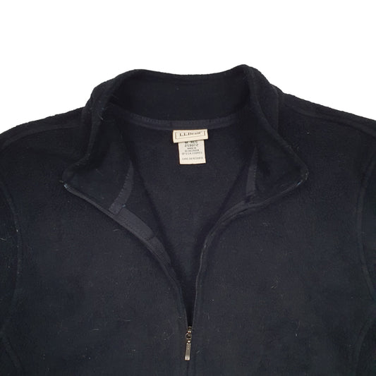 Womens Black L.L.Bean Full Zip Jumper