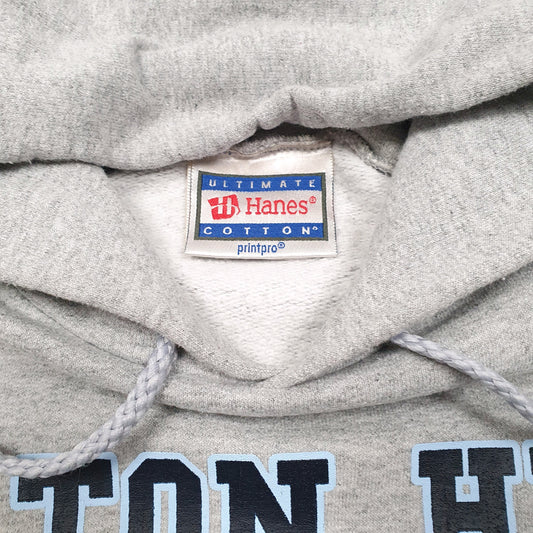 Mens Grey Hanes Hilton Head Volleyball USA Spellout Hoodie Jumper