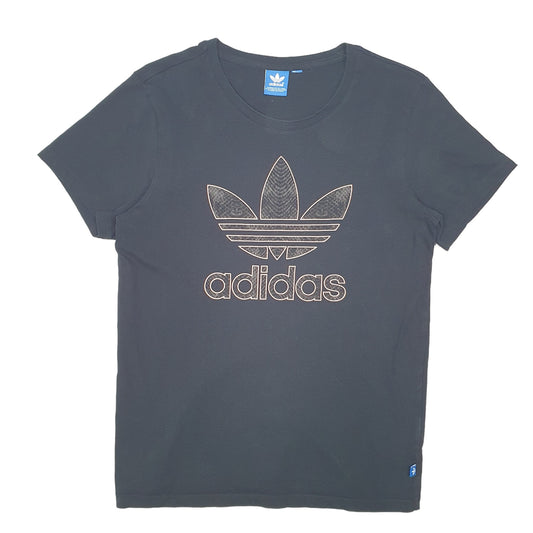 Mens Black Adidas Spellout Short Sleeve T Shirt