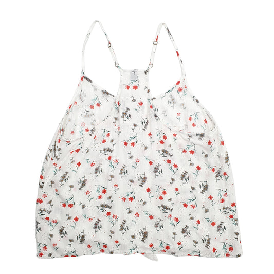 Womens White Superdry Floral Blouse Short Sleeve T Shirt