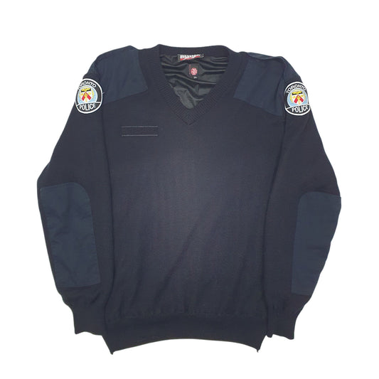 Mens Black Blauer Toronto Police Windstopper Crewneck Jumper