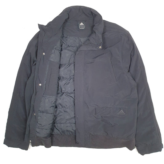 Mens Black Adidas Windbreaker Coat