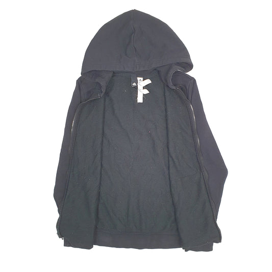 Womens Black Adidas Hoodie Full Zip Jumper