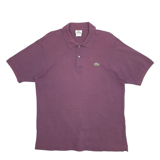 Mens Purple Lacoste Short Sleeve Polo Shirt