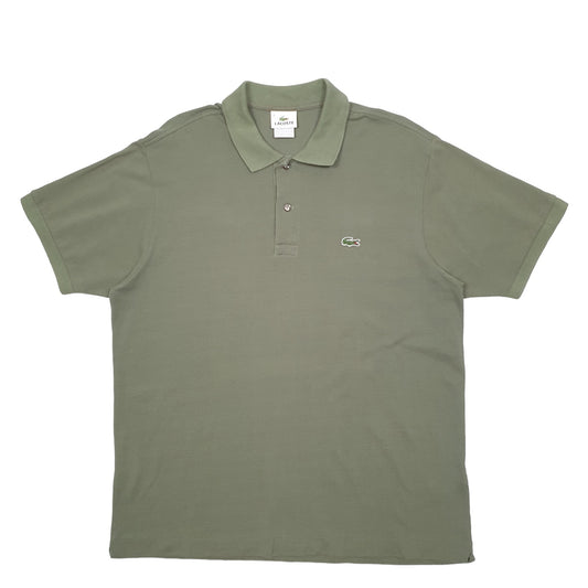 Mens Khaki Lacoste Short Sleeve Polo Shirt