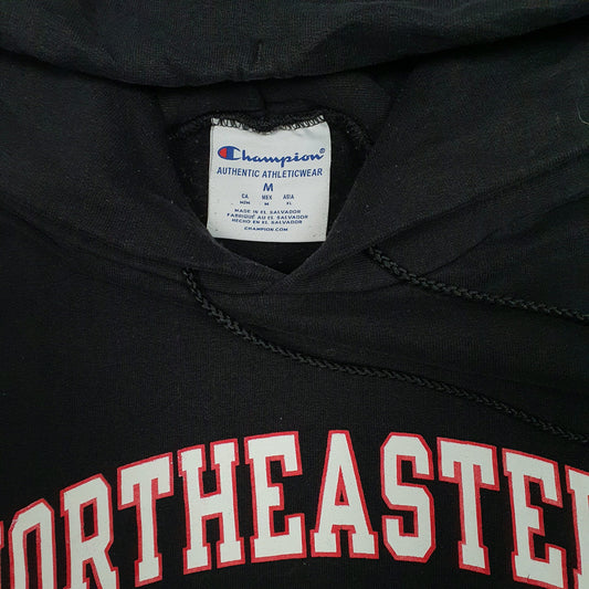 Mens Black Champion Northeastern University Hoodie Jumper