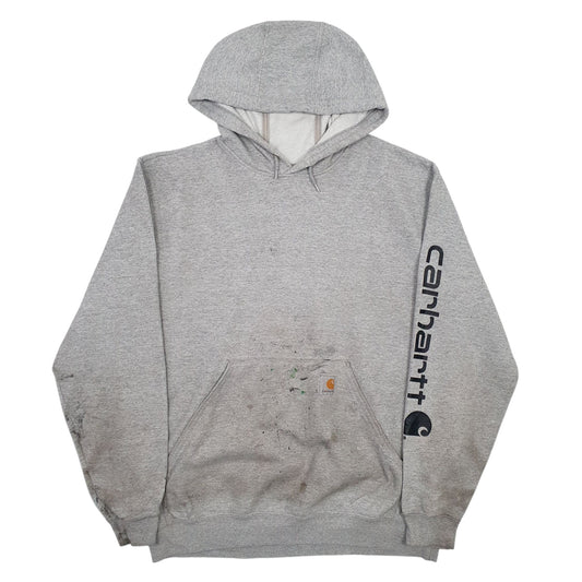 Mens Grey Carhartt Loose Fit Hoodie Jumper