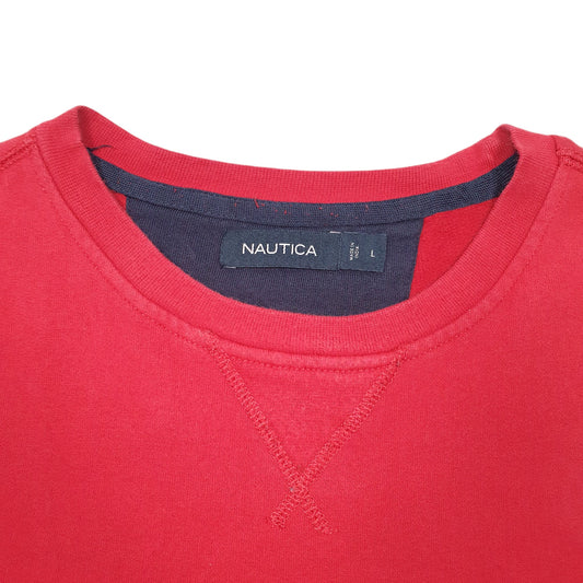 Mens Red Nautica Crewneck Jumper
