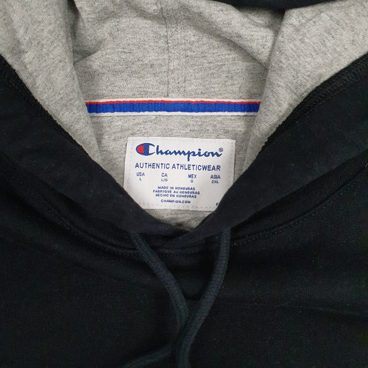 Mens Black Champion Hoodie Jumper