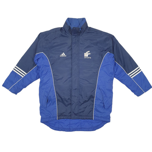 Mens Blue Adidas Vintage Coat